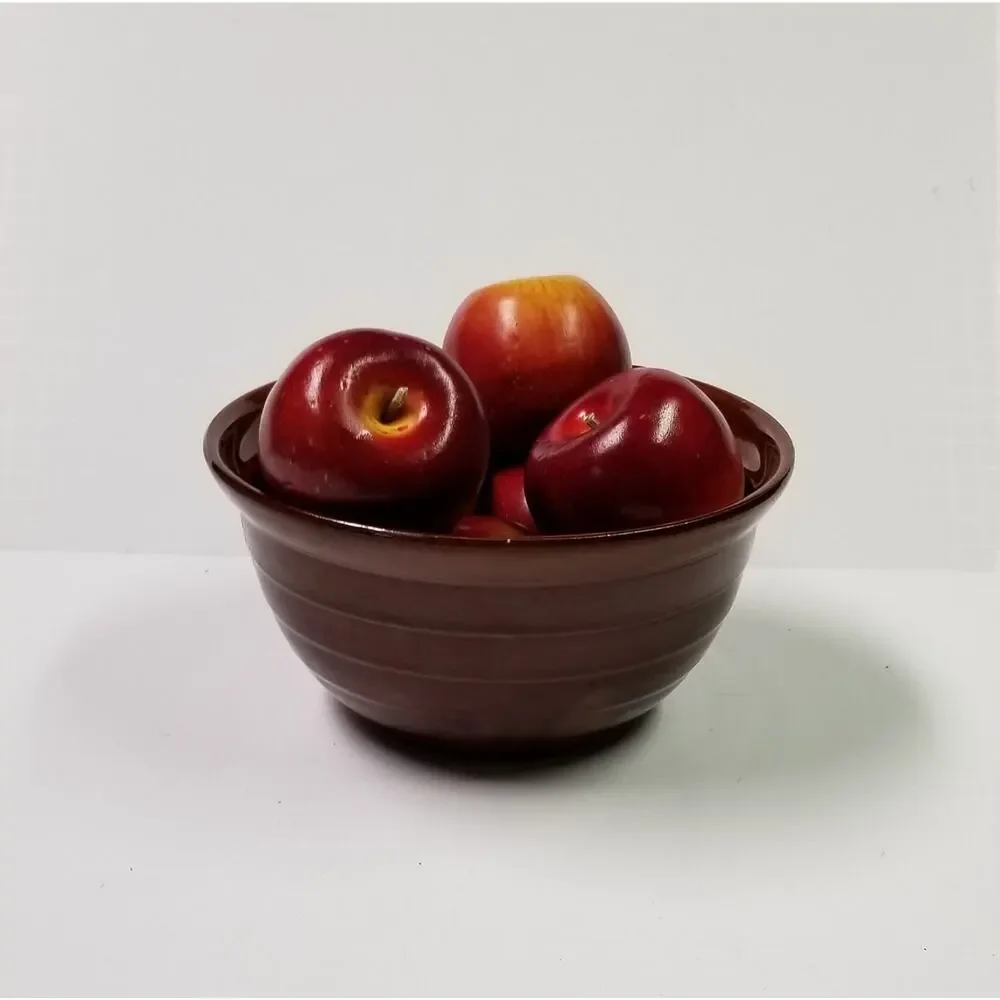 Marcrest Brown Ribbed Stoneware Mixing Bowl Vintage 8